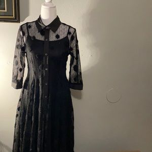 Polka dot midi dress